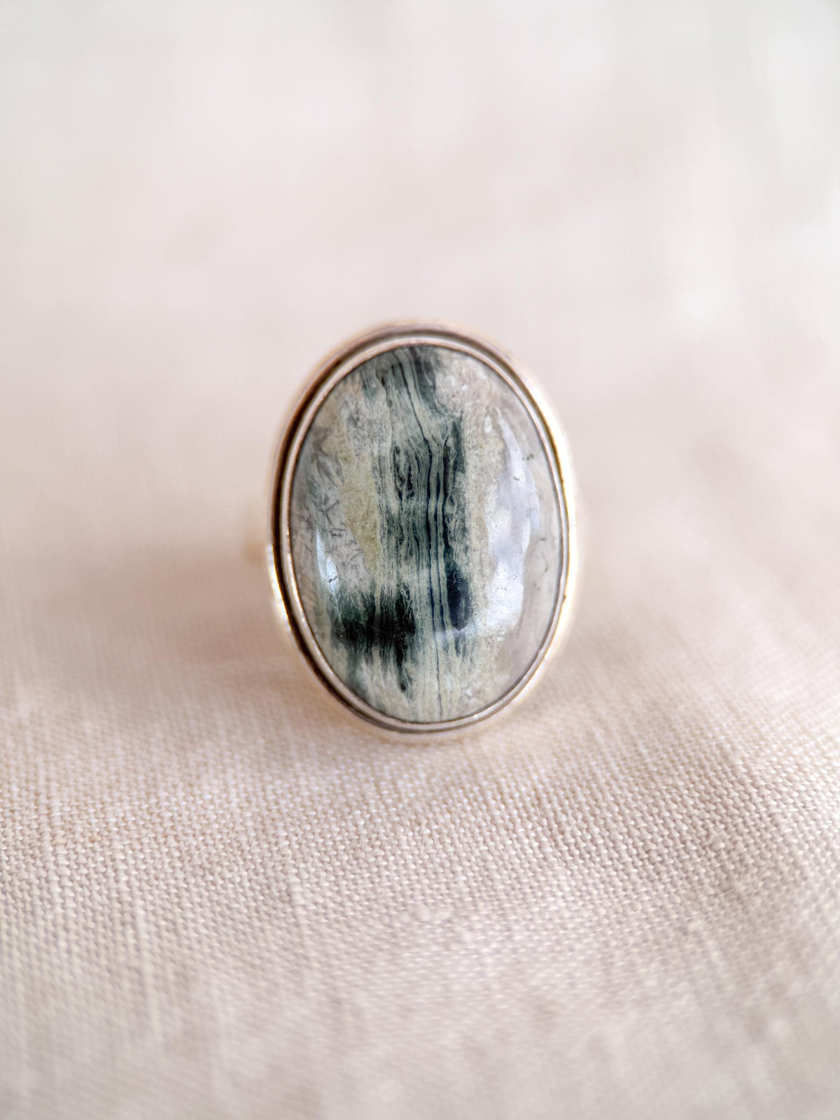 Vintage Quartz Ring Sterling Silver, Oval Gemstone Statement Ring, Boho Everyday Jewelry
