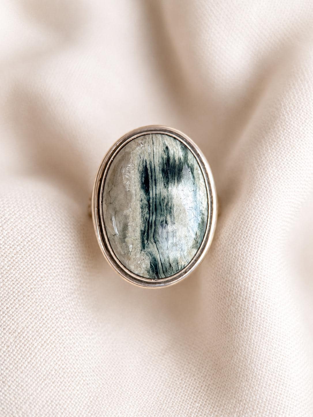Vintage Quartz Ring Sterling Silver, Oval Gemstone Statement Ring, Boho Everyday Jewelry