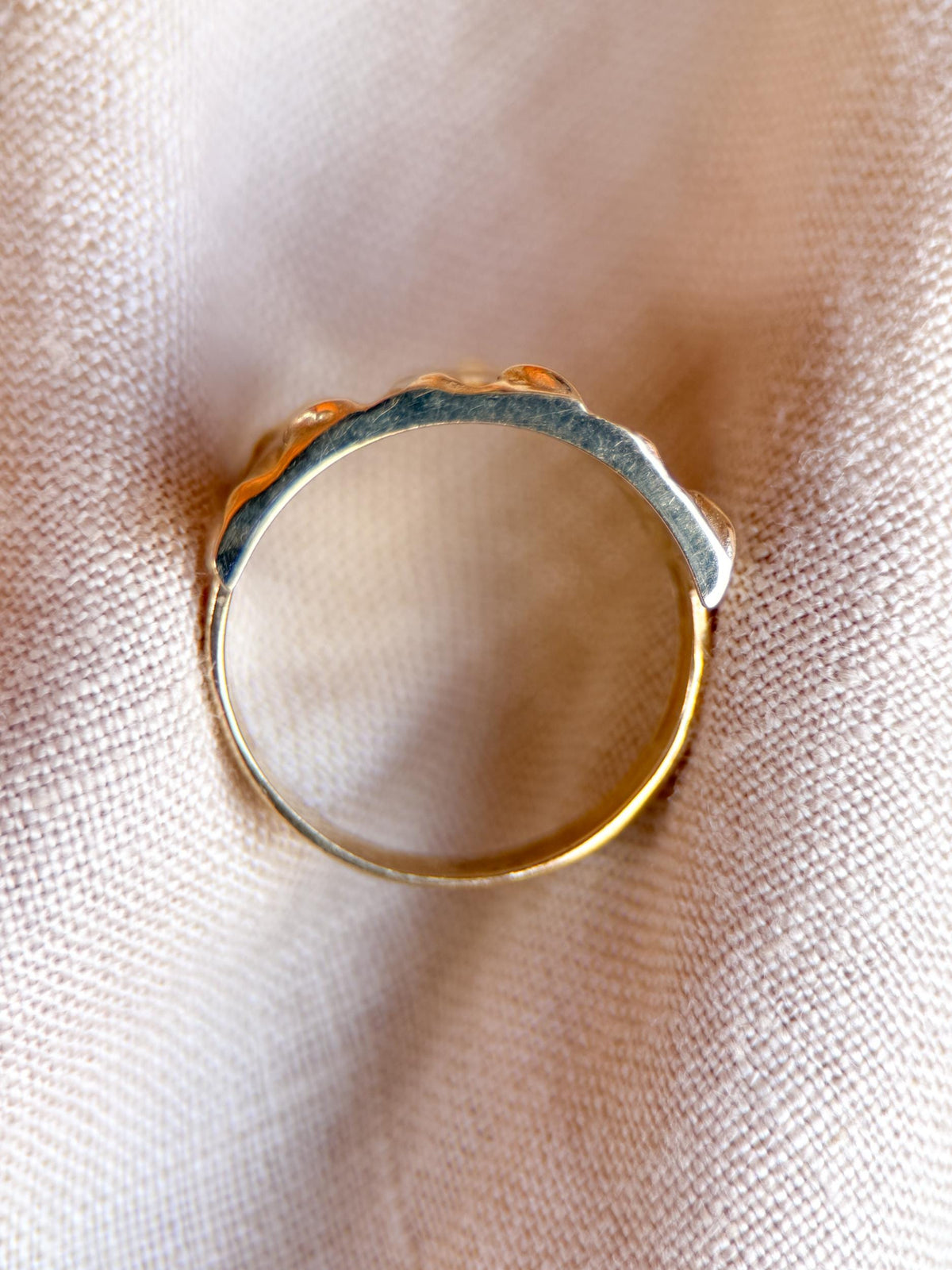 Vintage Cat Ring, 14k Gold Three Cats Statement Ring, Unique Animal Jewelry