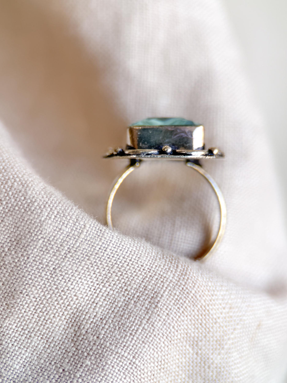 Vintage Spinel Ring Sterling Silver, Filigree Statement Ring, Bold Everyday Jewelry