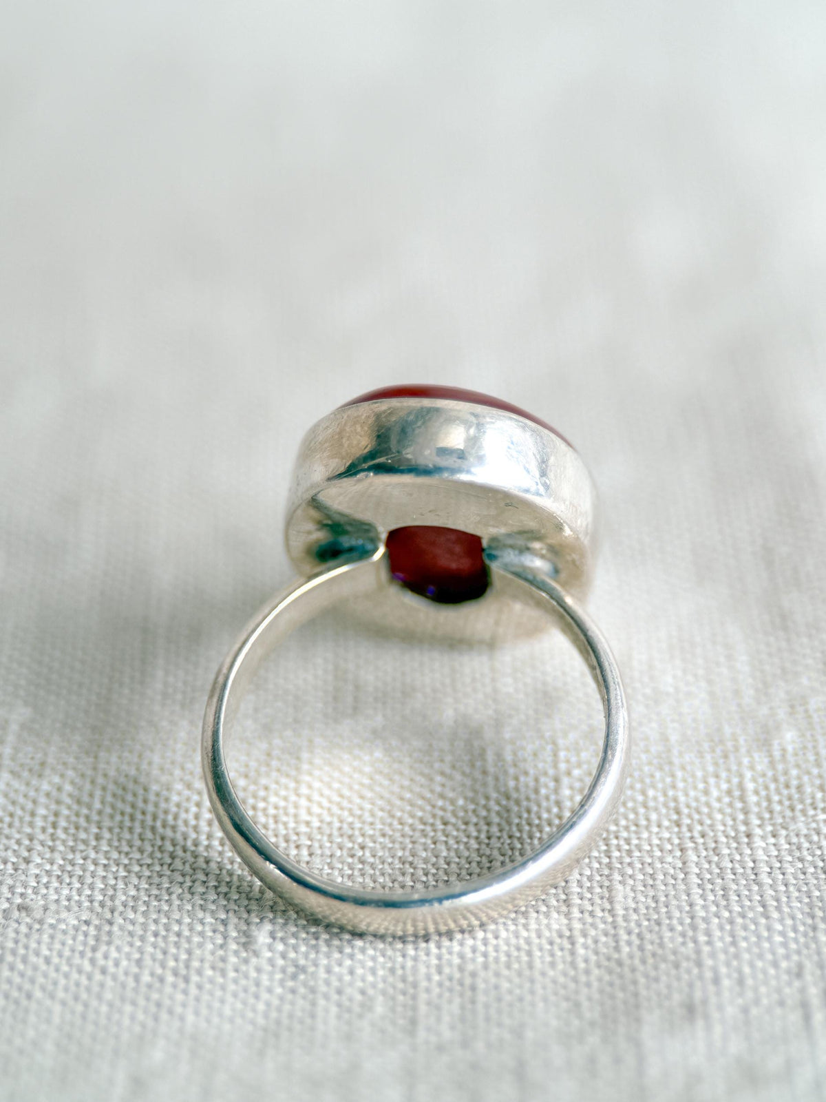 Vintage Carnelian Ring, Sterling Silver Oval Bezel Statement Ring, Bold Everyday Jewelry