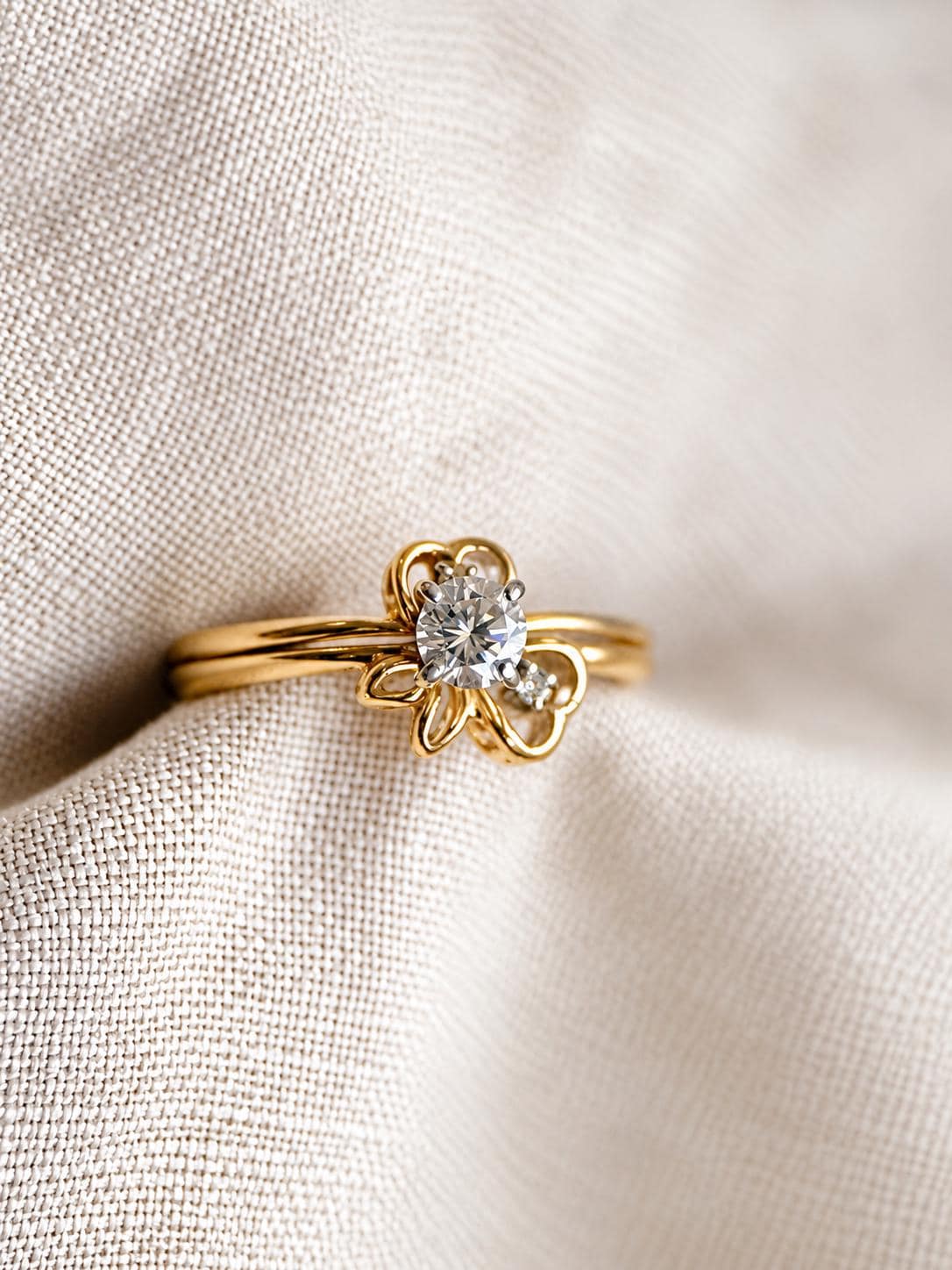 Vintage 1970s Diamond Engagement Ring in 14k Gold