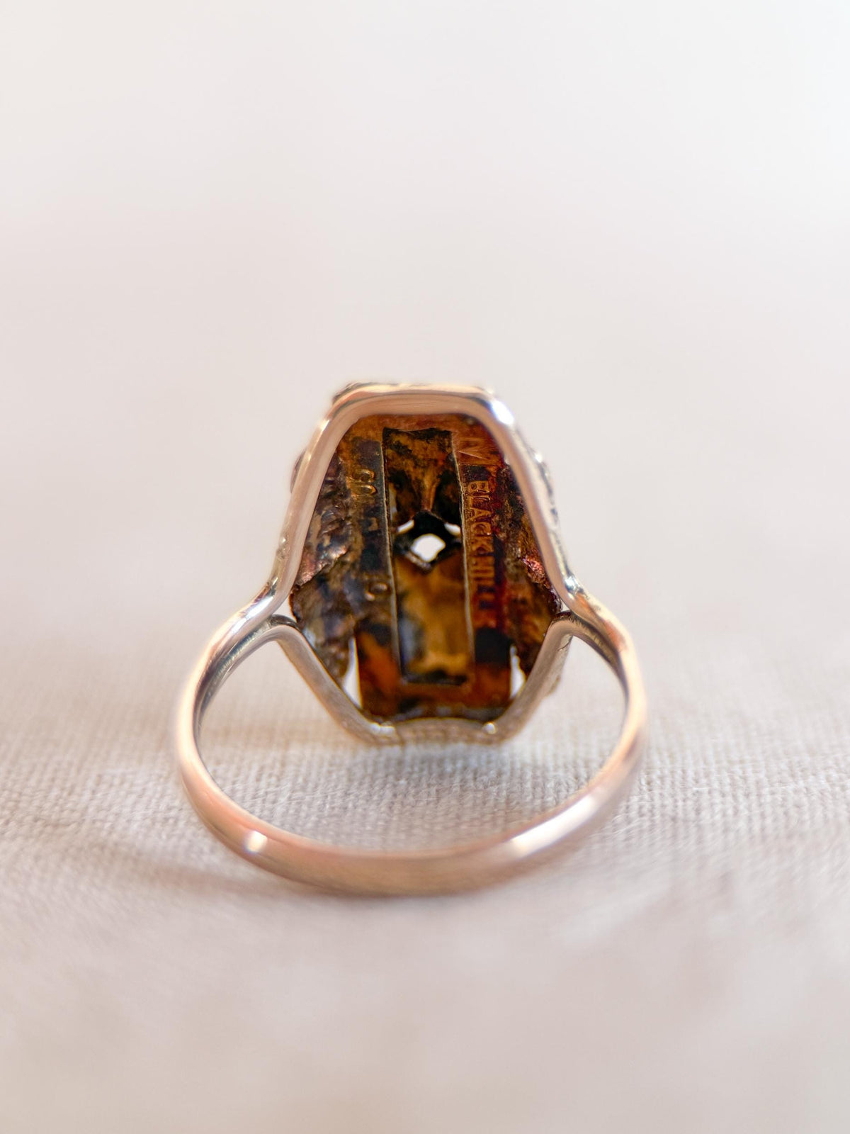 Vintage Black Hills Gold Ring, 10k Tri-Colored Leaf Statement Ring, Unique Floral Jewelry