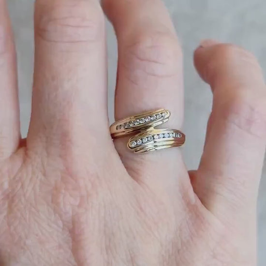 Vintage Diamond Channel Set Wedding Band in 14k Gold