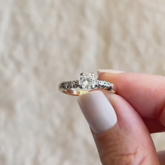 Vintage 1950s Diamond Engagement Ring in 14k Gold