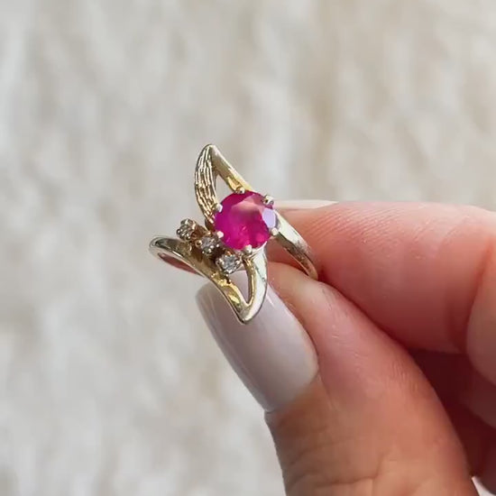 Vintage Ruby Ring in 14k Gold