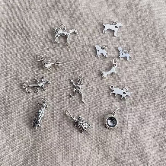 Sterling Silver Horse Charm Pendant, Animal Themed Minimalist Jewelry, Gift for Her