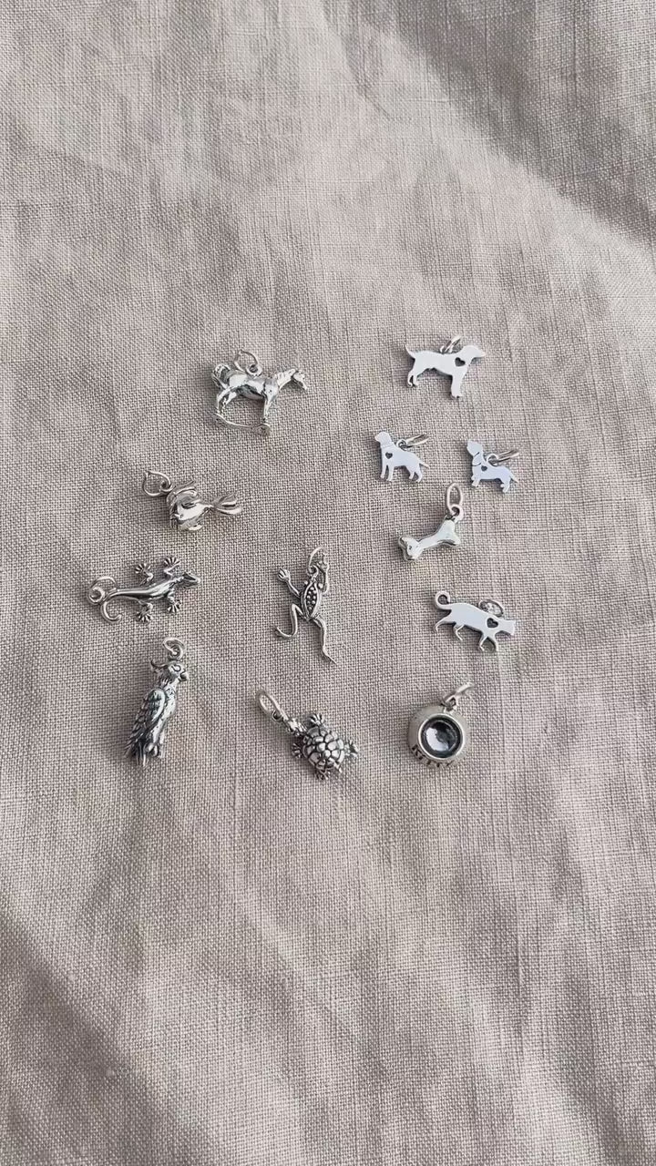 Sterling Silver Horse Charm Pendant, Animal Themed Minimalist Jewelry, Gift for Her