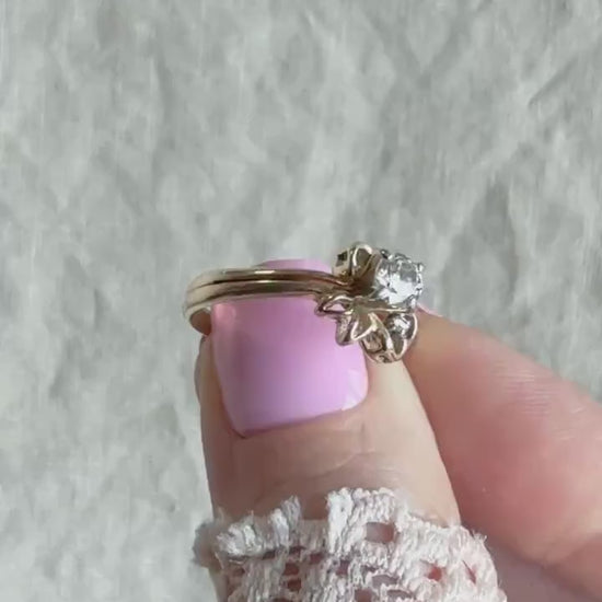Vintage 1970s Diamond Engagement Ring in 14k Gold