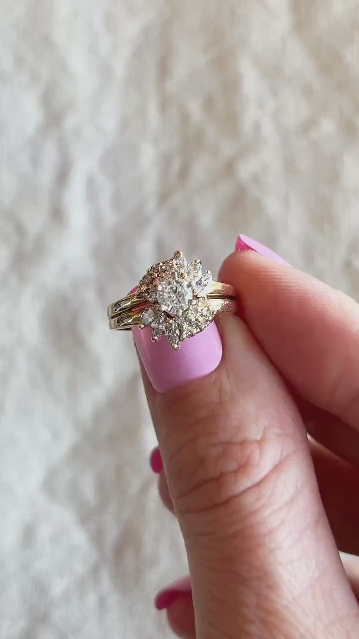 Vintage Diamond Engagement Ring in 14k Gold