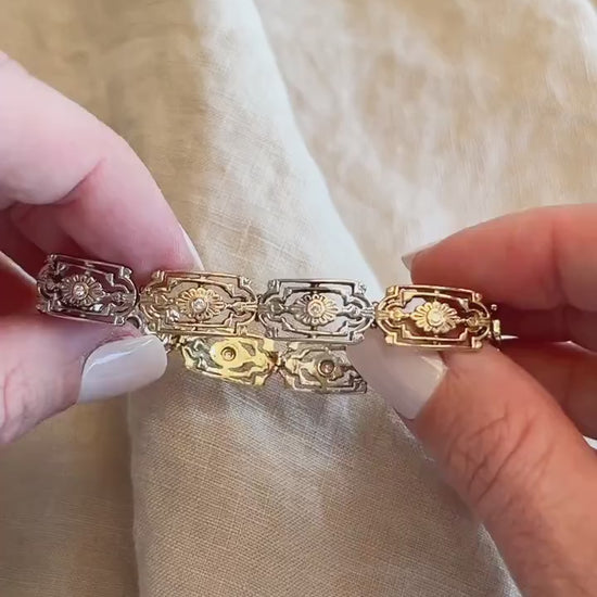 Vintage Diamond Bracelet in 14k Gold