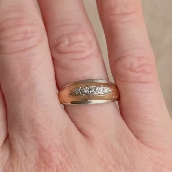 Vintage 1940s Diamond Band in 14k Gold