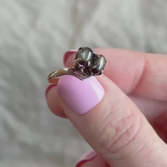 Vintage 1960s Art Deco Star Sapphire Ring