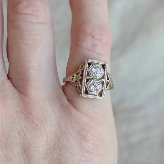 Antique 1900s Art Deco Diamond Engagement Ring