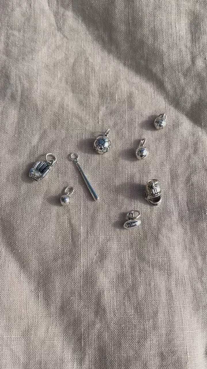 Sterling Silver Football Helmet Charm Pendant, Sports Themed Minimalist Jewelry, Gift for Her