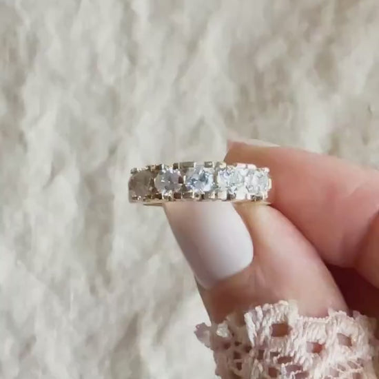 Vintage 1990s Diamond Wedding Band in 14k Gold