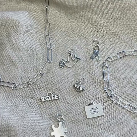Sterling Silver Puzzle Piece Charm Pendant, Autism Awareness & Puzzle Themed Jewelry, Gift for Her