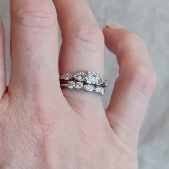 Vintage Diamond Filigree Bridal Set