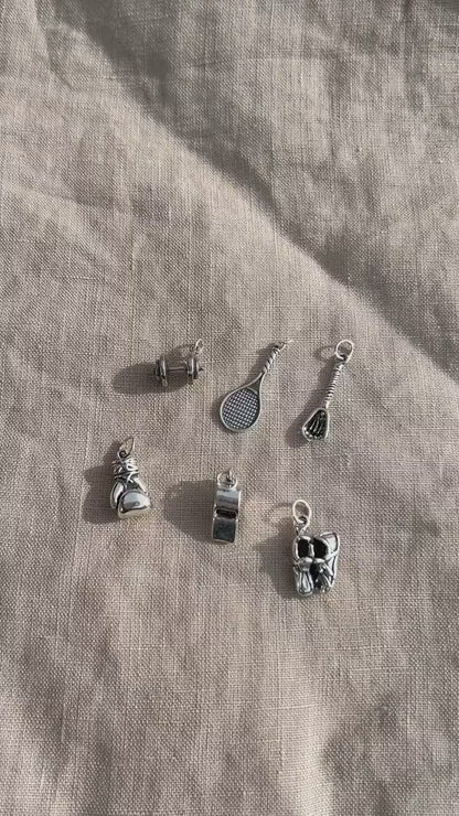 Sterling Silver Boxing Glove Charm Pendant, Sports Themed Minimalist Jewelry, Gift for Her