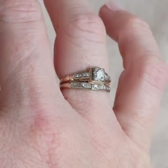 Vintage Art Deco Diamond Bridal Set