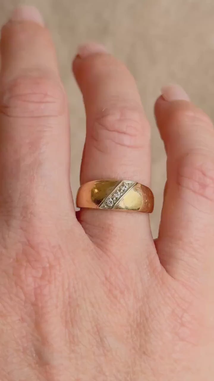 Vintage 1980s Diamond Ring in 14k Gold