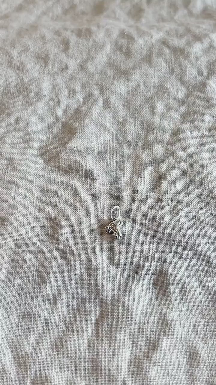 Sterling Silver Roller Skate Charm Pendant, Skating Themed Minimalist Jewelry, Gift for Her