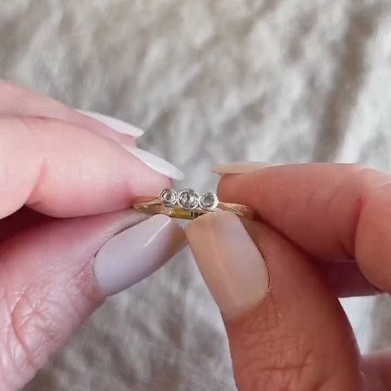 Antique 1900s Rose Cut Diamond Engagement Ring