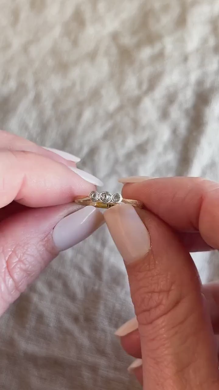 Antique 1900s Rose Cut Diamond Engagement Ring